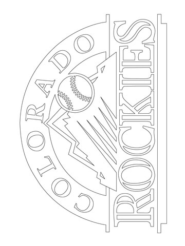 Colorado Rockies Logo  Coloring Page